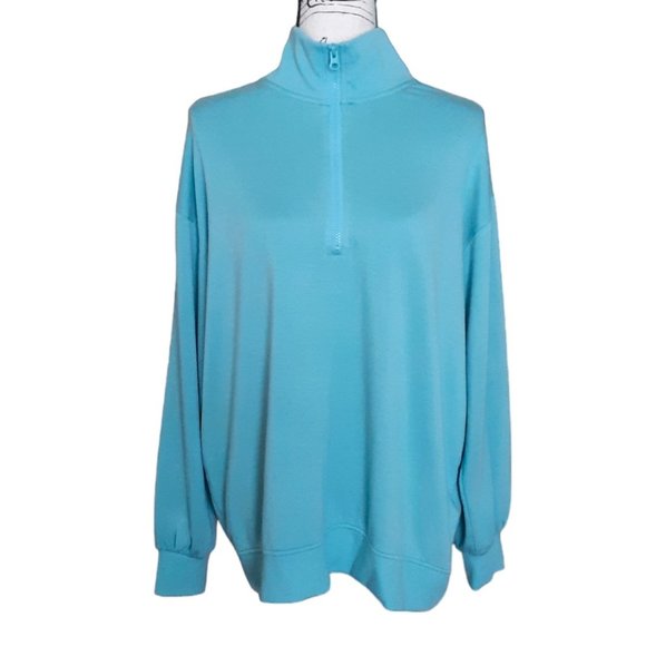 Anthropologie Three Dots Turtle Neck Fleece lined Long Sleeve Sweatshirt XL - Picture 2 of 6